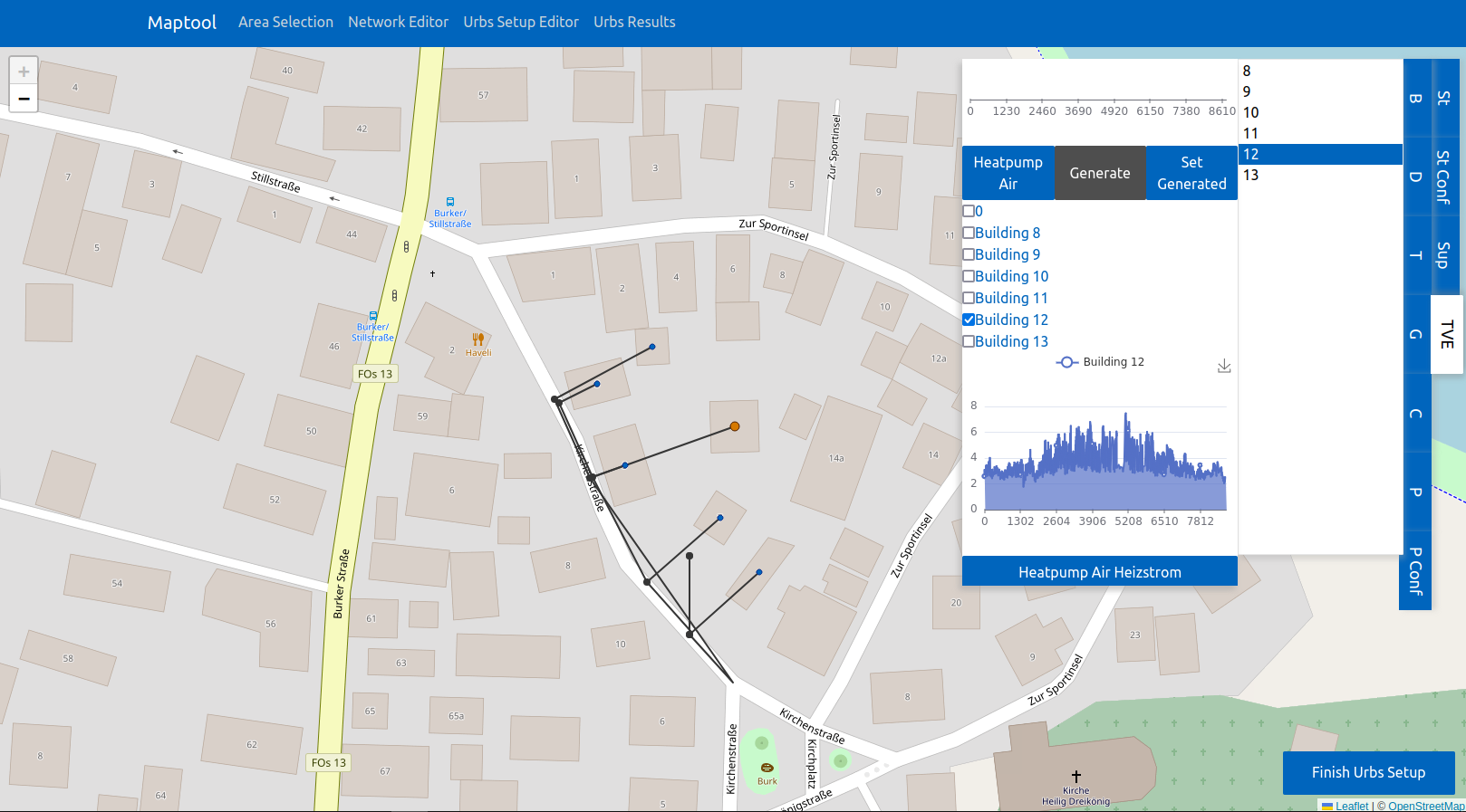 The new UI for the TVE tab in the Urbs editor. The new "Set Generate" button is right to the disabled "Generate" button of the heat pump air in the GUI.